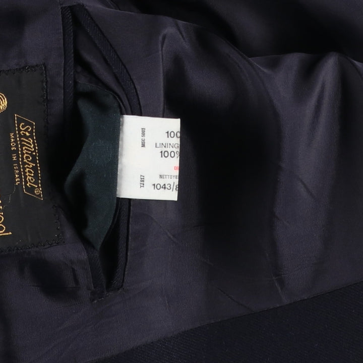 St Michael Blazer Tailored Jacket Men's XL (approx.) wool navy blue type Vintage Second Hand
