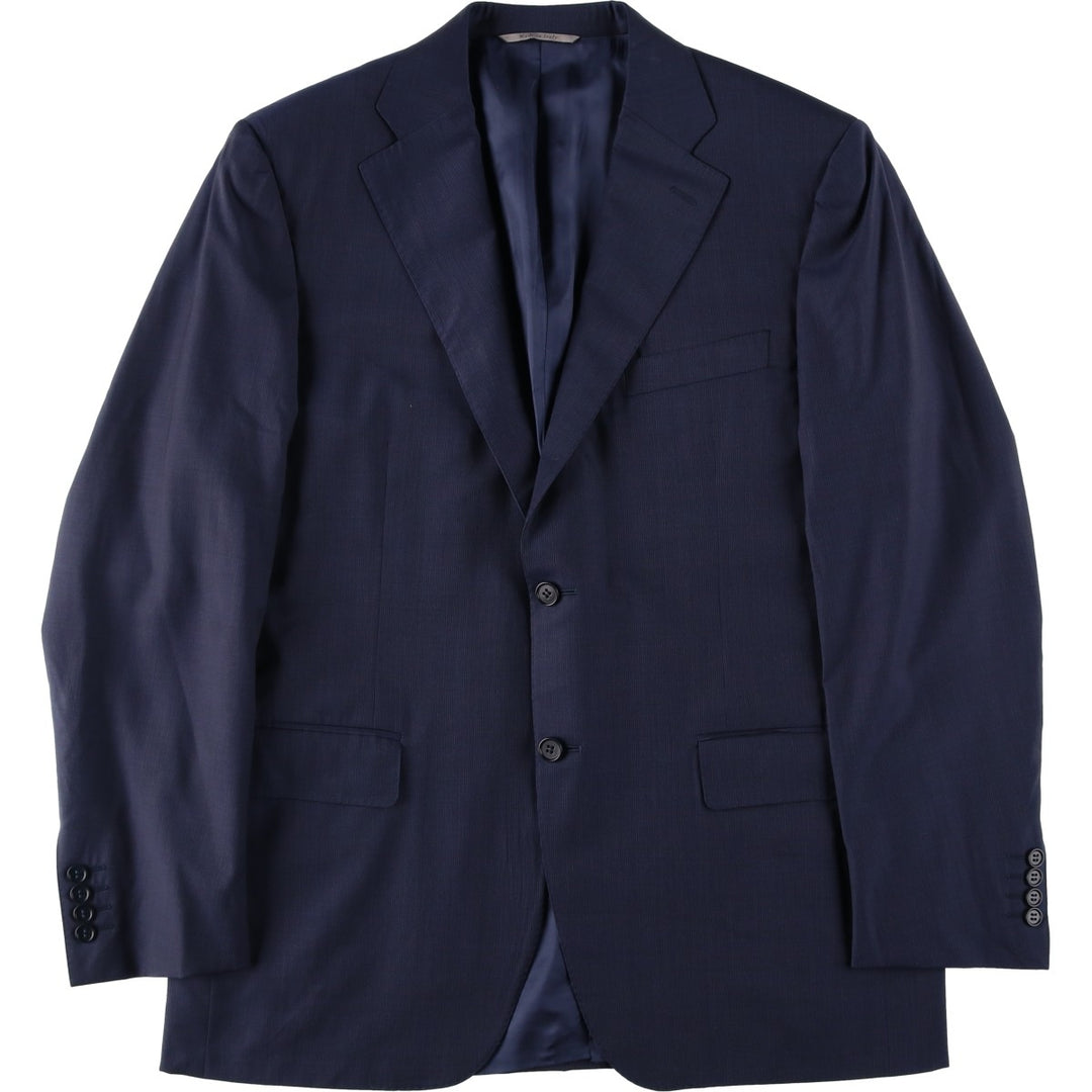 CANALI Wool Tailored Jacket, Made in Italy, Men's Size L (approx.) wool navy blue type Vintage Second Hand