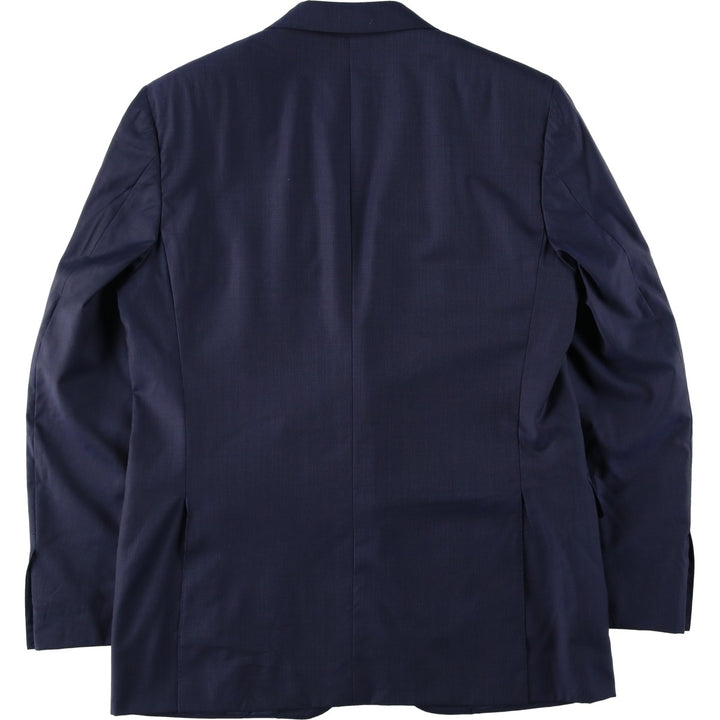 CANALI Wool Tailored Jacket, Made in Italy, Men's Size L (approx.) wool navy blue type Vintage Second Hand