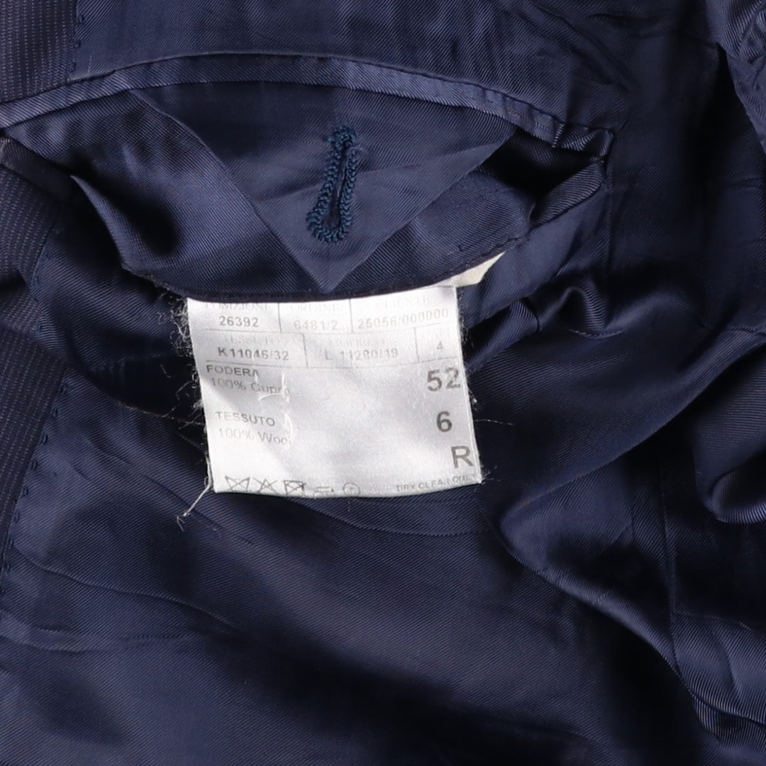 CANALI Wool Tailored Jacket, Made in Italy, Men's Size L (approx.) wool navy blue type Vintage Second Hand