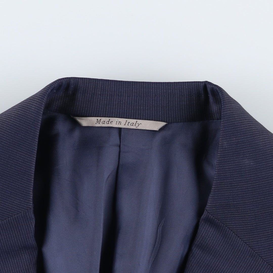CANALI Wool Tailored Jacket, Made in Italy, Men's Size L (approx.) wool navy blue type Vintage Second Hand
