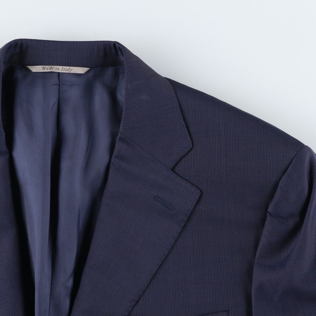 CANALI Wool Tailored Jacket, Made in Italy, Men's Size L (approx.) wool navy blue type Vintage Second Hand
