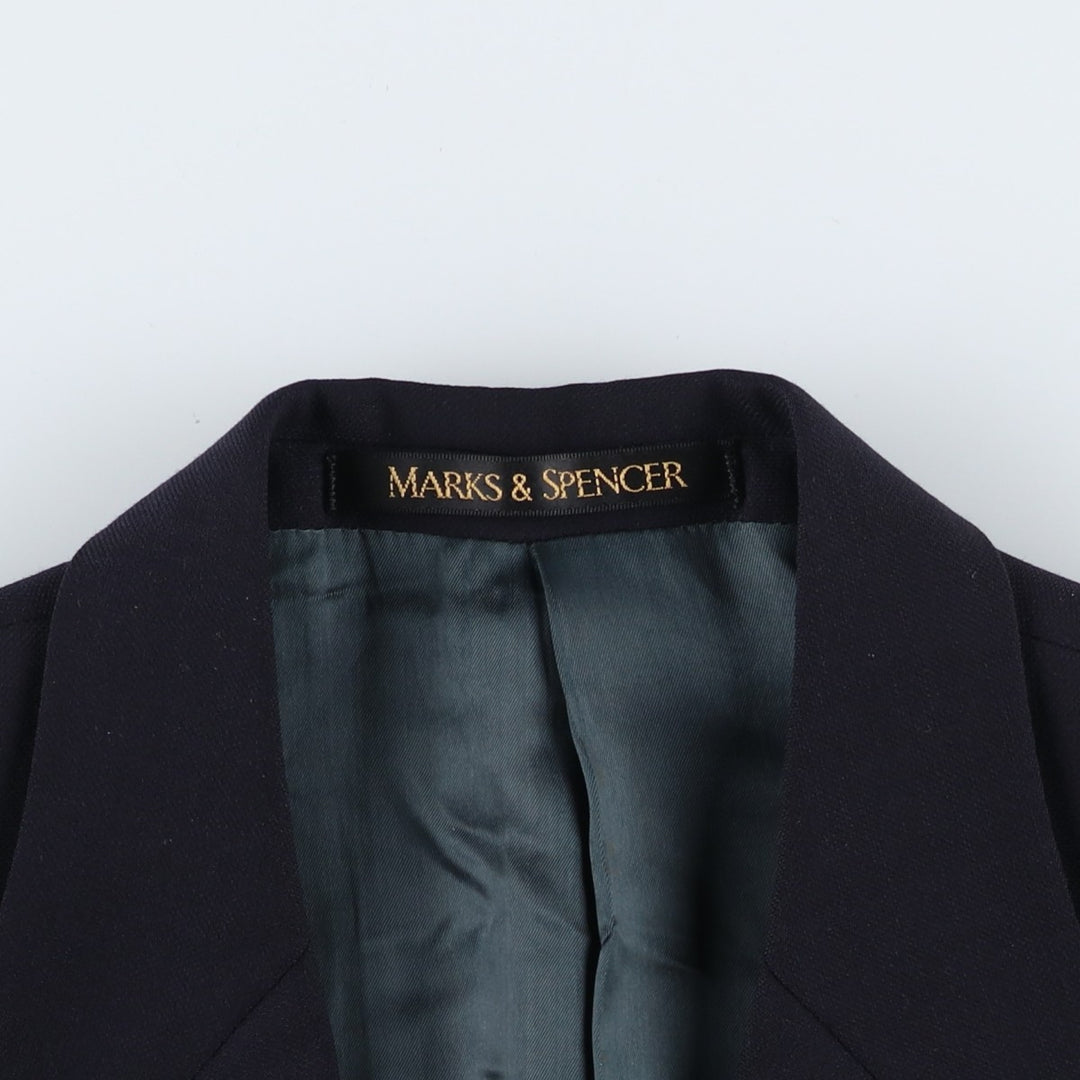 Marks & Spencer wool tailored jacket, made in England, men's size M equivalent. wool navy blue type Vintage Second Hand