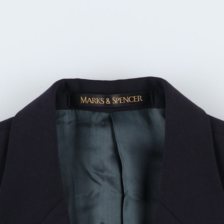 Marks & Spencer wool tailored jacket, made in England, men's size M equivalent. wool navy blue type Vintage Second Hand