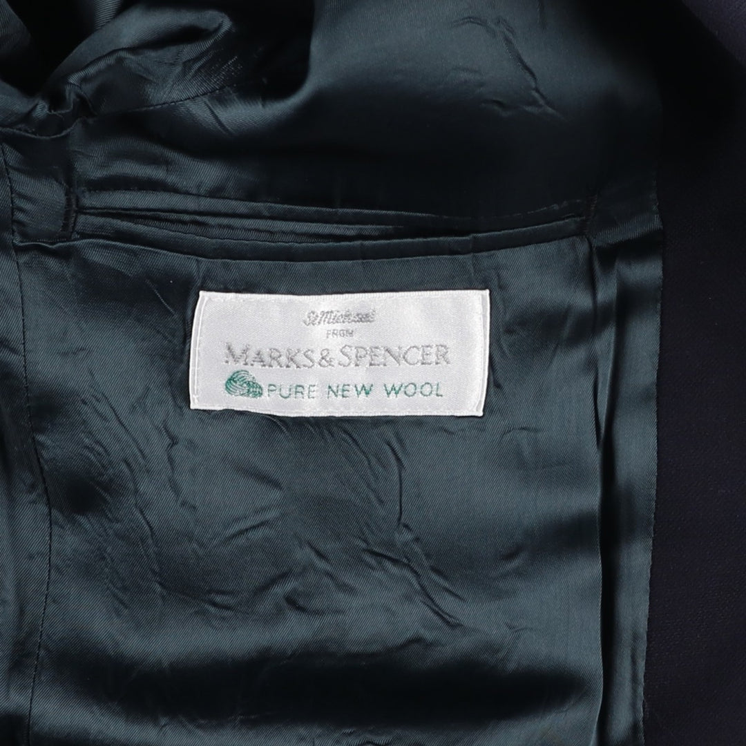 Marks & Spencer wool tailored jacket, made in England, men's size M equivalent. wool navy blue type Vintage Second Hand
