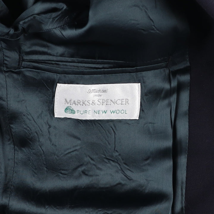 Marks & Spencer wool tailored jacket, made in England, men's size M equivalent. wool navy blue type Vintage Second Hand