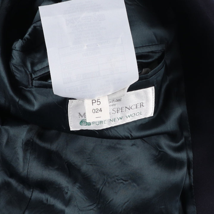 Marks & Spencer wool tailored jacket, made in England, men's size M equivalent. wool navy blue type Vintage Second Hand