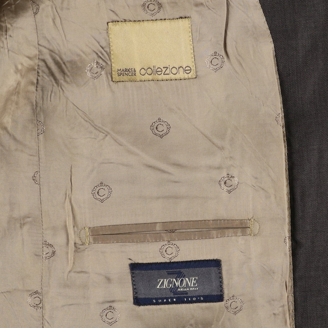 Marks and Spencer Collezione wool tailored jacket, made in Italy, men's size L equivalent. wool gray type Vintage Second Hand