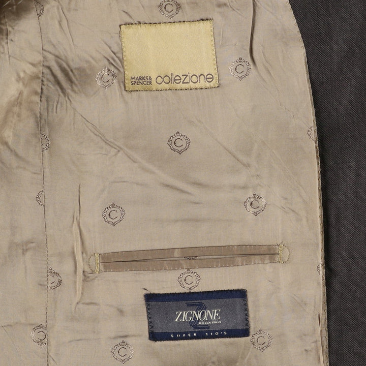 Marks and Spencer Collezione wool tailored jacket, made in Italy, men's size L equivalent. wool gray type Vintage Second Hand