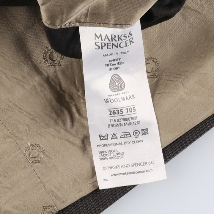 Marks and Spencer Collezione wool tailored jacket, made in Italy, men's size L equivalent. wool gray type Vintage Second Hand