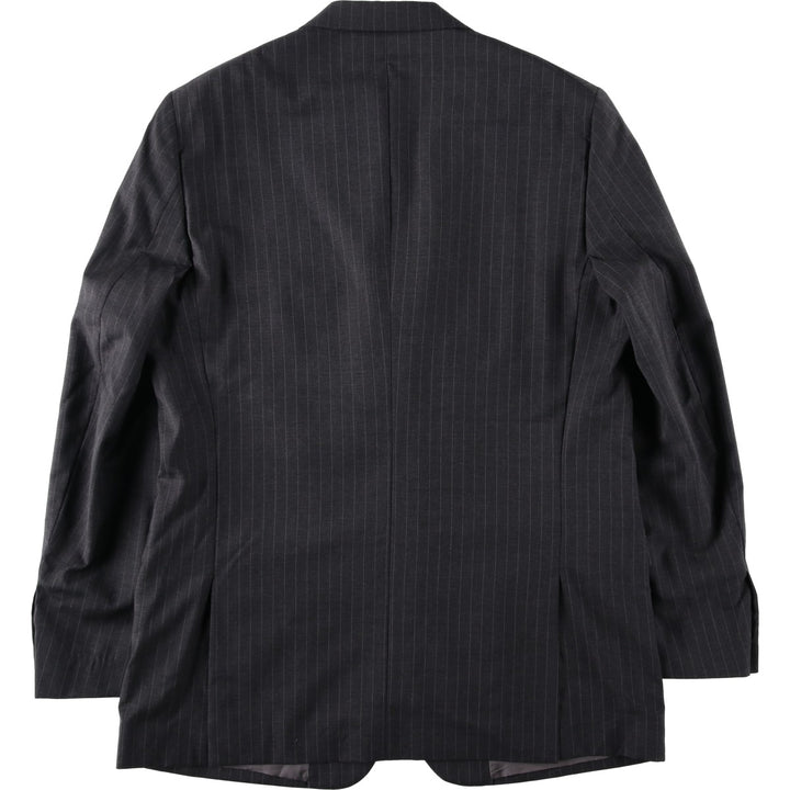 Calvin Klein Collection Stripe Pattern Wool Tailored Jacket, Men's Size M (approx.) wool gray type Vintage Second Hand