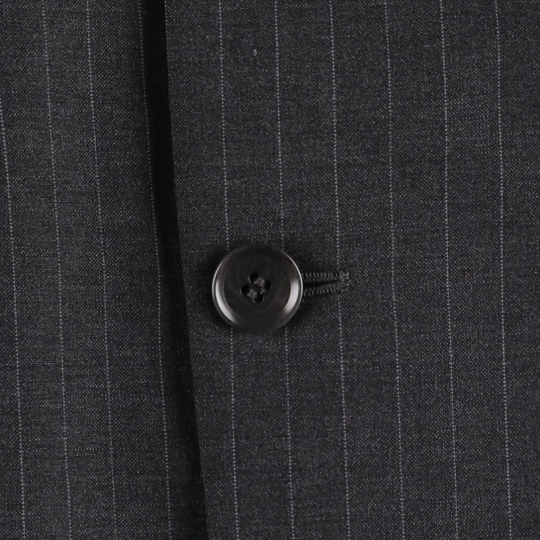 Calvin Klein Collection Stripe Pattern Wool Tailored Jacket, Men's Size M (approx.) wool gray type Vintage Second Hand