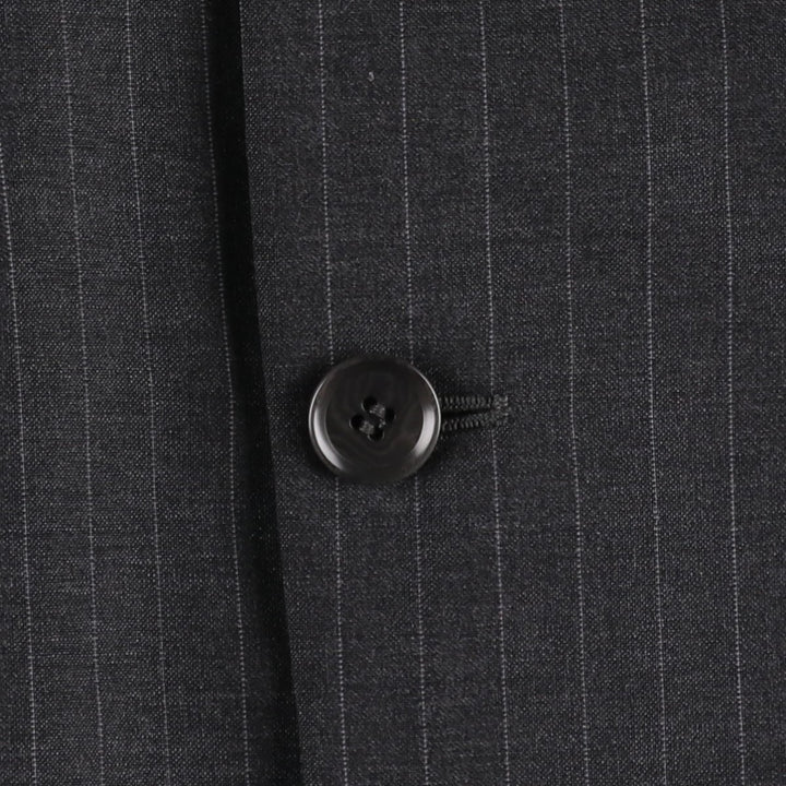 Calvin Klein Collection Stripe Pattern Wool Tailored Jacket, Men's Size M (approx.) wool gray type Vintage Second Hand