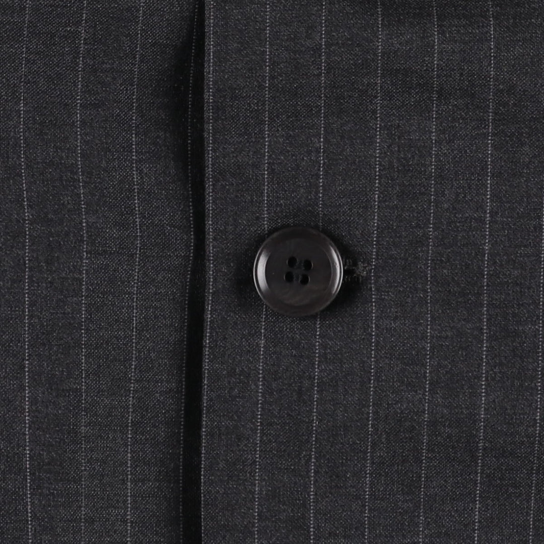 Calvin Klein Collection Stripe Pattern Wool Tailored Jacket, Men's Size M (approx.) wool gray type Vintage Second Hand