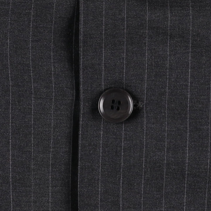 Calvin Klein Collection Stripe Pattern Wool Tailored Jacket, Men's Size M (approx.) wool gray type Vintage Second Hand