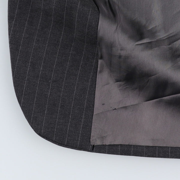 Calvin Klein Collection Stripe Pattern Wool Tailored Jacket, Men's Size M (approx.) wool gray type Vintage Second Hand