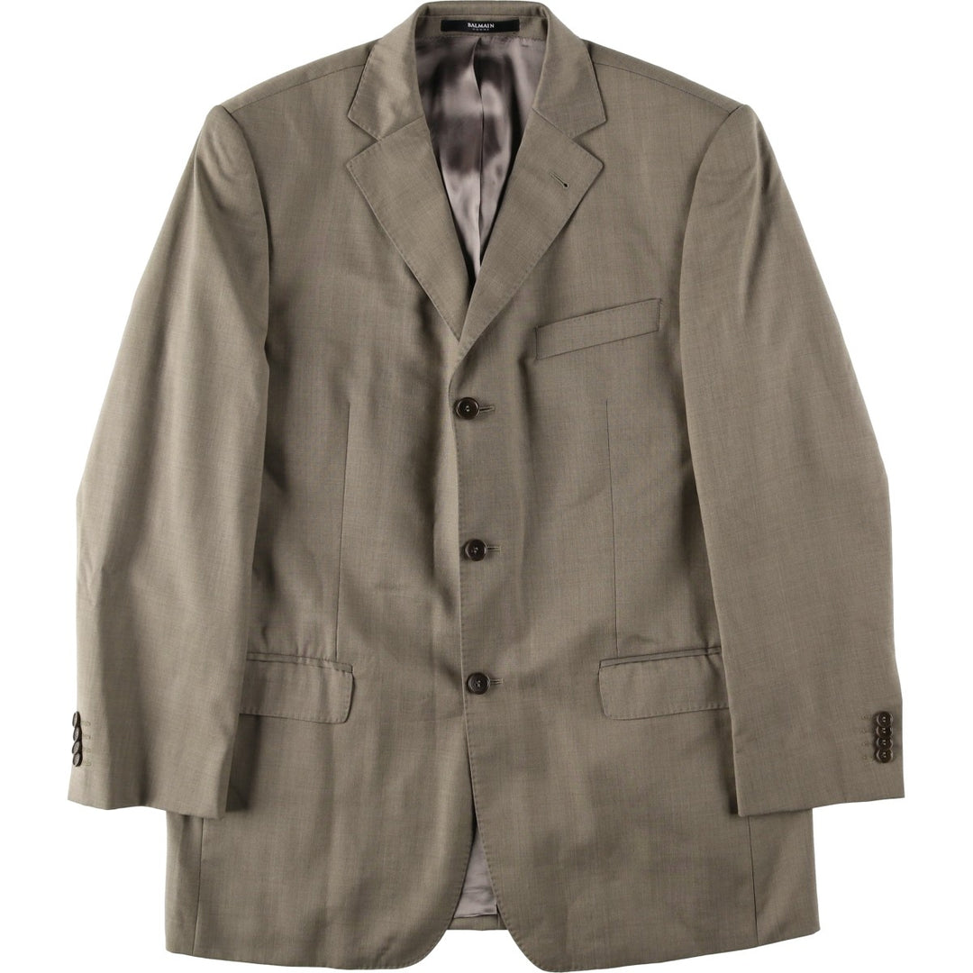 Balmain HOMME wool tailored jacket, men's size M equivalent. wool Beige type Vintage Second Hand