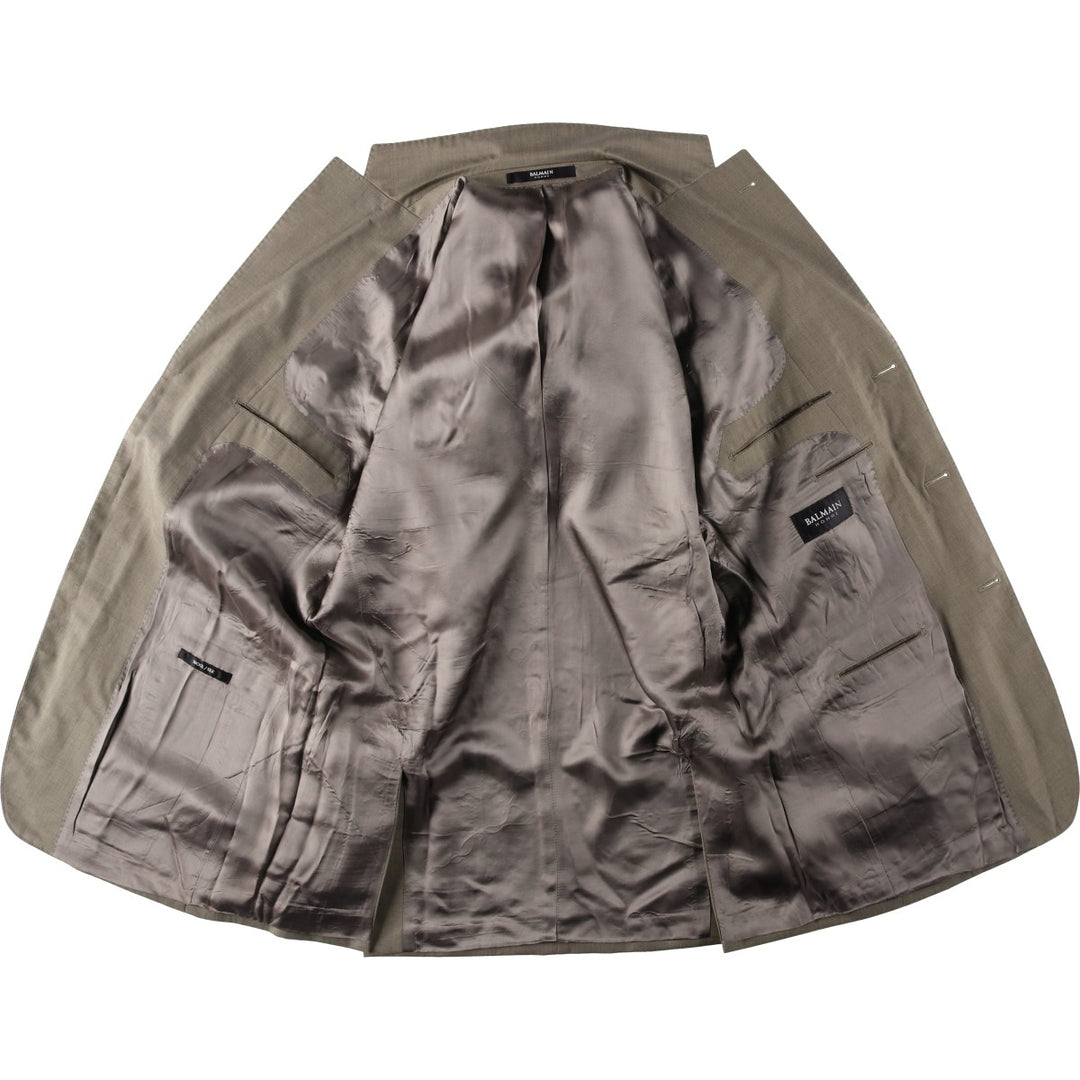 Balmain HOMME wool tailored jacket, men's size M equivalent. wool Beige type Vintage Second Hand