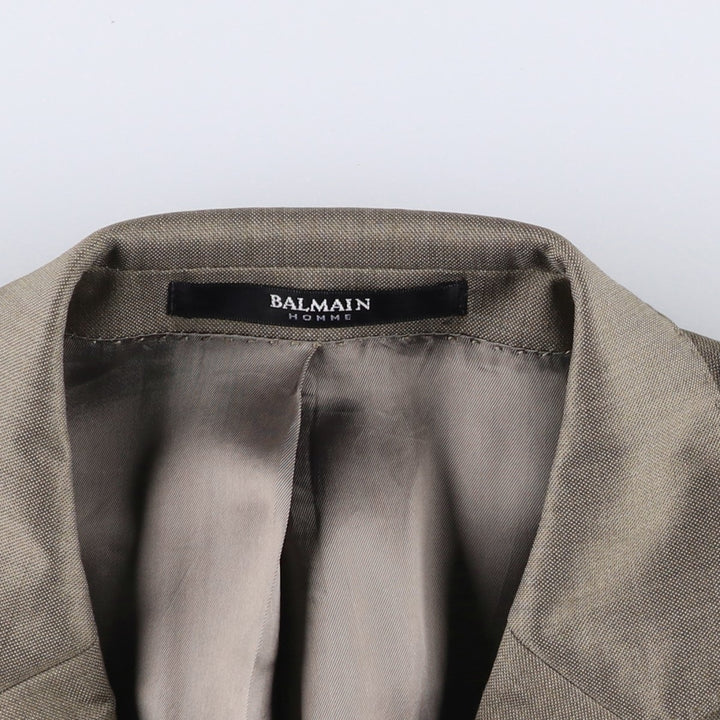 Balmain HOMME wool tailored jacket, men's size M equivalent. wool Beige type Vintage Second Hand