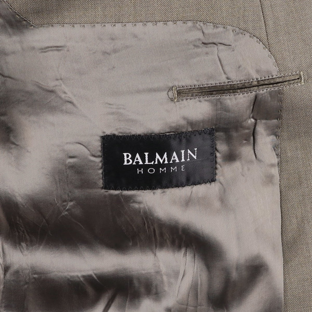 Balmain HOMME wool tailored jacket, men's size M equivalent. wool Beige type Vintage Second Hand