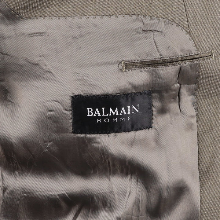 Balmain HOMME wool tailored jacket, men's size M equivalent. wool Beige type Vintage Second Hand
