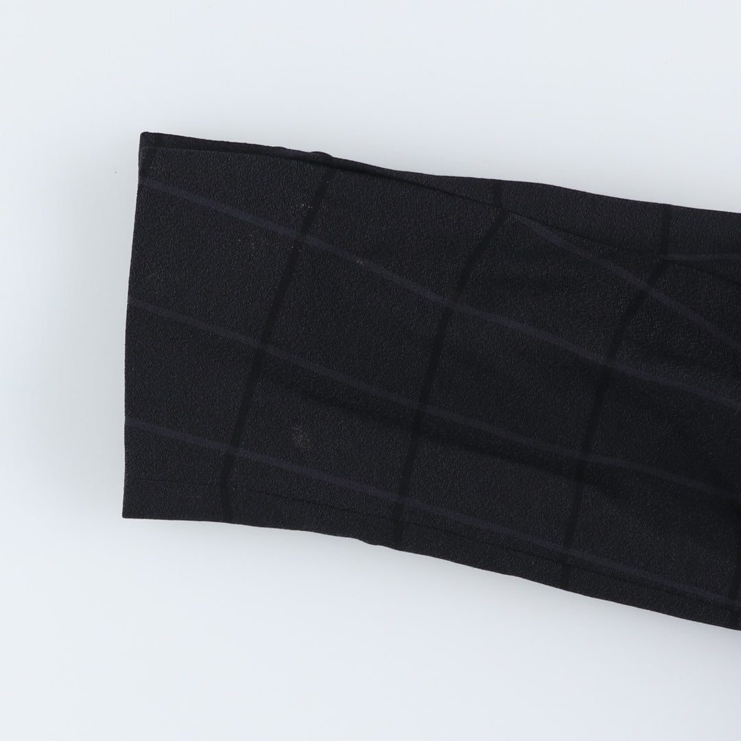 Roy Marlor Desch Check Pattern Peaked Lapel Double-Breasted Wool Tailored Jacket (Men's Size M) wool black type Vintage Second Hand