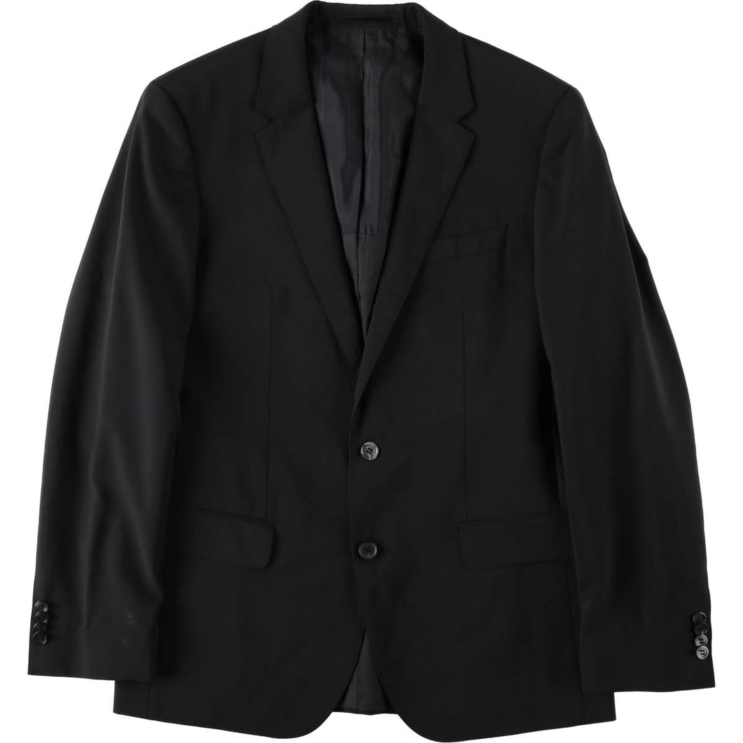 Hugo Boss Stretch Wool Tailored Jacket, Men's Size M (approx.) wool black type Vintage Second Hand