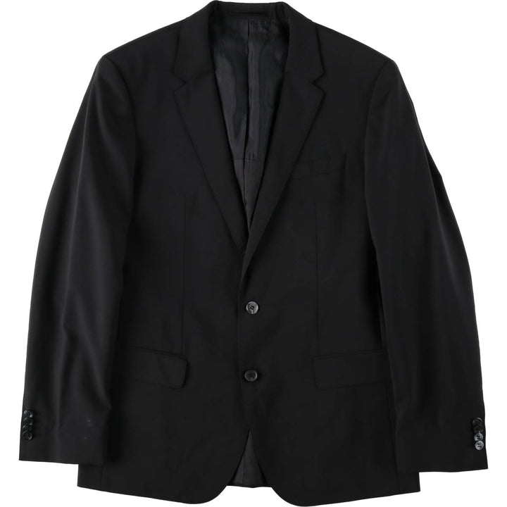 Hugo Boss Stretch Wool Tailored Jacket, Men's Size M (approx.) wool black type Vintage Second Hand