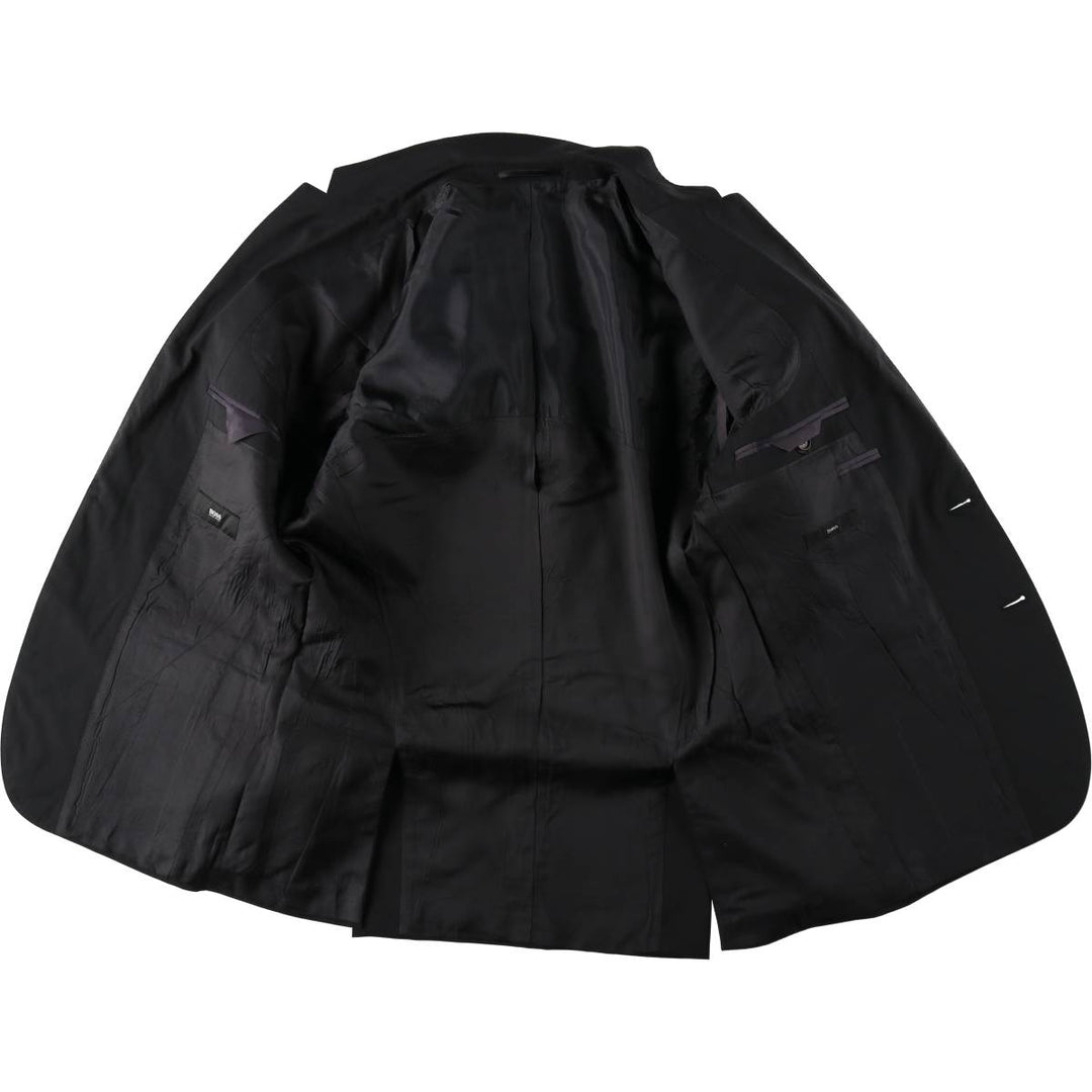 Hugo Boss Stretch Wool Tailored Jacket, Men's Size M (approx.) wool black type Vintage Second Hand