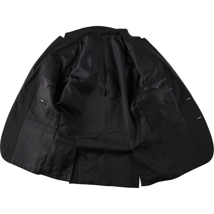Hugo Boss Stretch Wool Tailored Jacket, Men's Size M (approx.) wool black type Vintage Second Hand