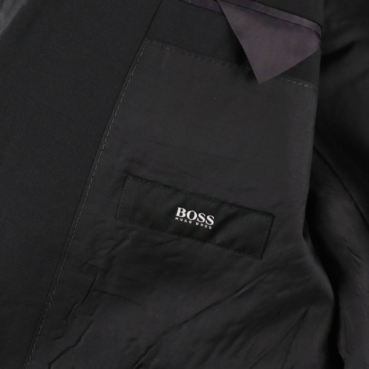 Hugo Boss Stretch Wool Tailored Jacket, Men's Size M (approx.) wool black type Vintage Second Hand