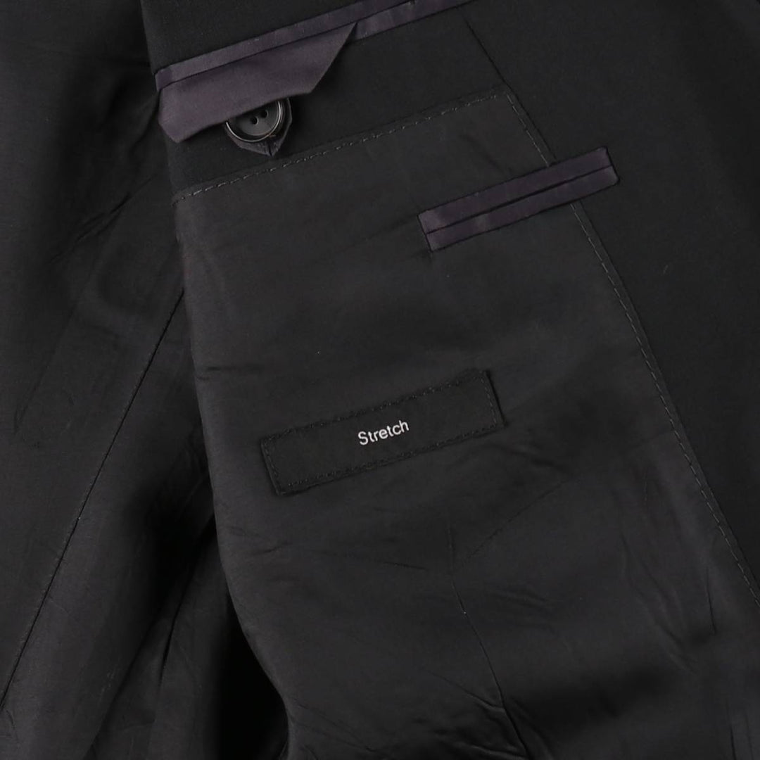 Hugo Boss Stretch Wool Tailored Jacket, Men's Size M (approx.) wool black type Vintage Second Hand