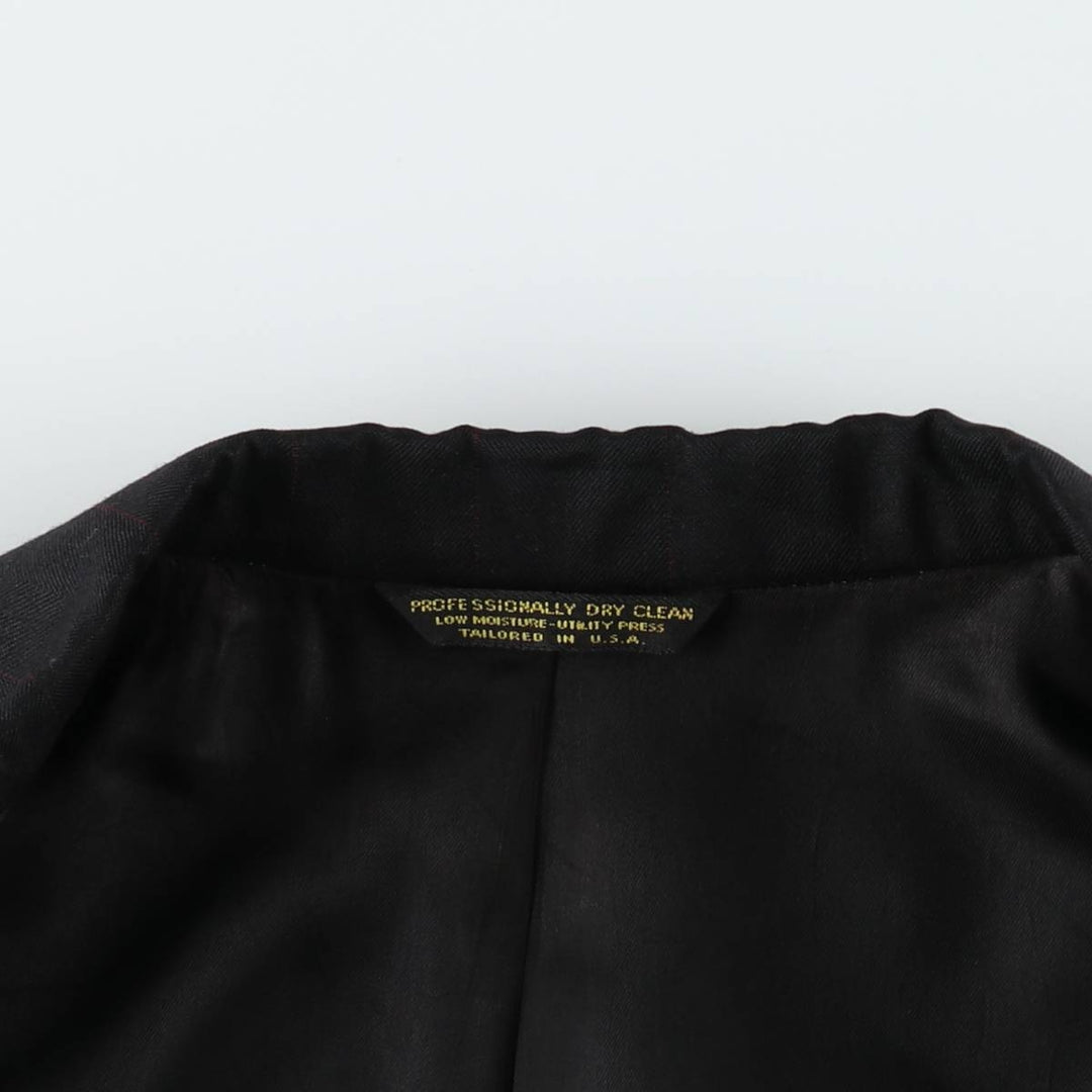 NINO CERRUTI Striped Wool Tailored Jacket, Made in USA, Men's Size M wool black type Vintage Second Hand