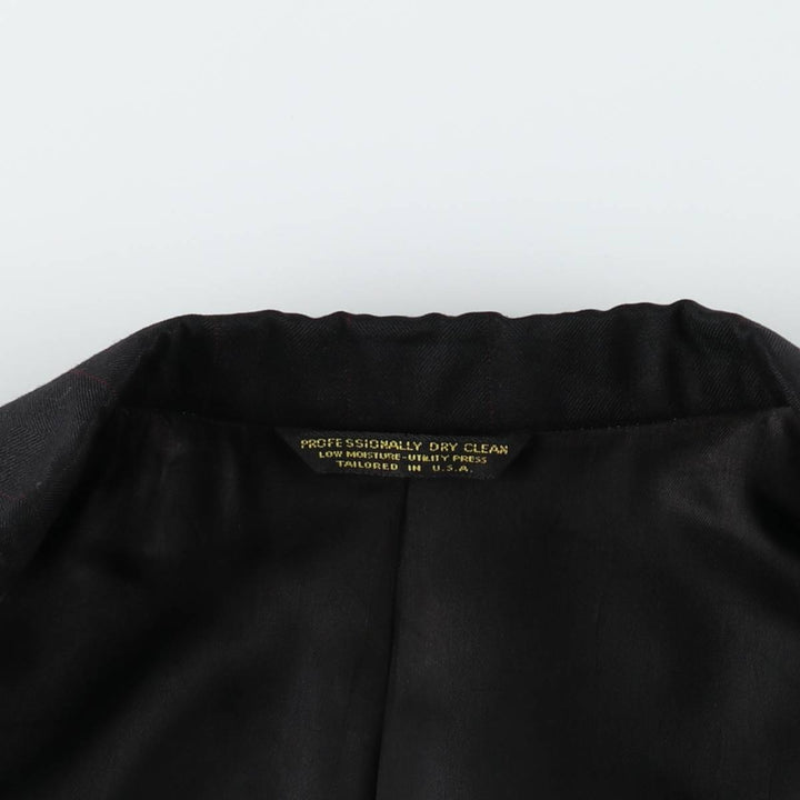 NINO CERRUTI Striped Wool Tailored Jacket, Made in USA, Men's Size M wool black type Vintage Second Hand