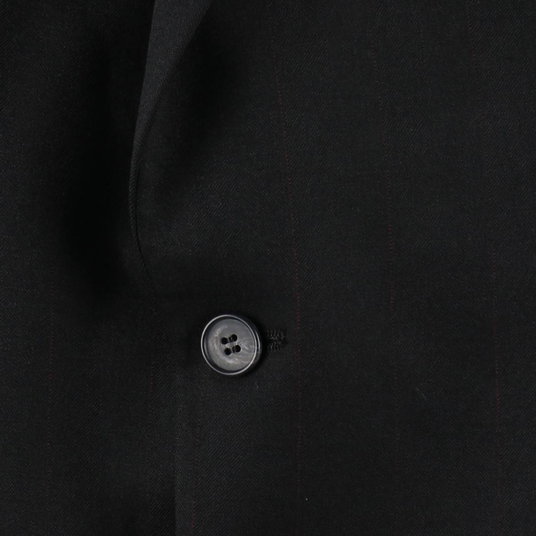 NINO CERRUTI Striped Wool Tailored Jacket, Made in USA, Men's Size M wool black type Vintage Second Hand