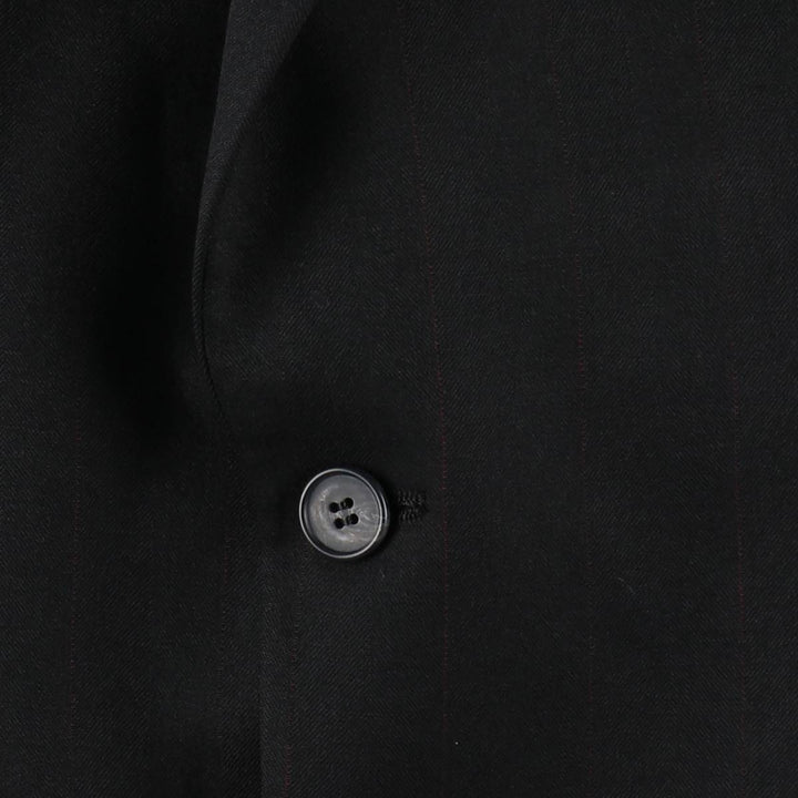 NINO CERRUTI Striped Wool Tailored Jacket, Made in USA, Men's Size M wool black type Vintage Second Hand