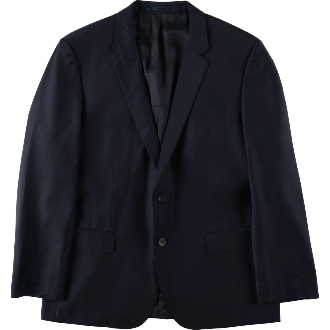 Hugo Boss Stretch Wool Tailored Jacket, Men's Size L (approx.) wool navy blue type Vintage Second Hand