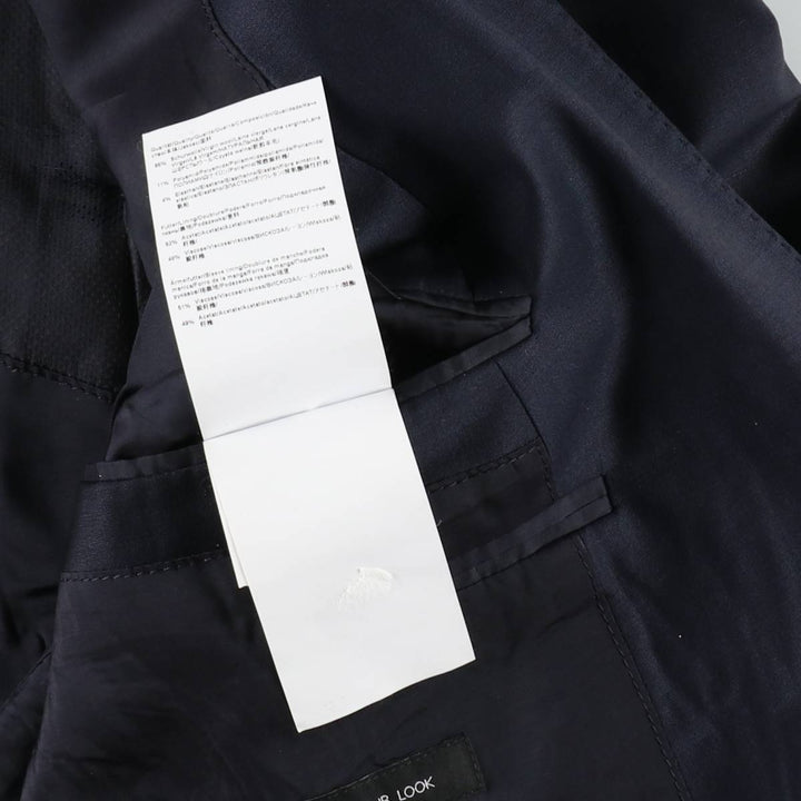Hugo Boss Stretch Wool Tailored Jacket, Men's Size L (approx.) wool navy blue type Vintage Second Hand
