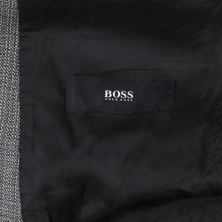 Hugo Boss wool tailored jacket, men's size L wool gray type Vintage Second Hand