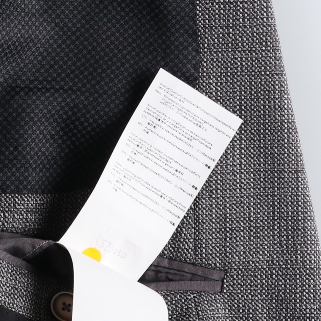 Hugo Boss wool tailored jacket, men's size L wool gray type Vintage Second Hand
