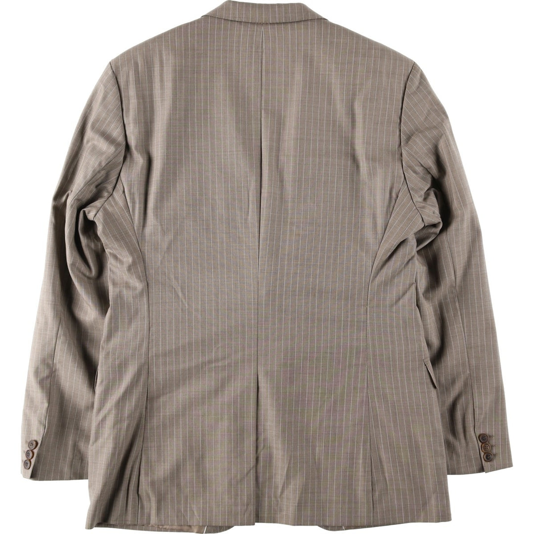 Hugo Boss Stripe Pattern Wool Tailored Jacket, Men's Size XL (approx.) wool Beige type Vintage Second Hand