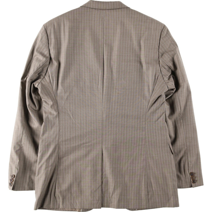 Hugo Boss Stripe Pattern Wool Tailored Jacket, Men's Size XL (approx.) wool Beige type Vintage Second Hand