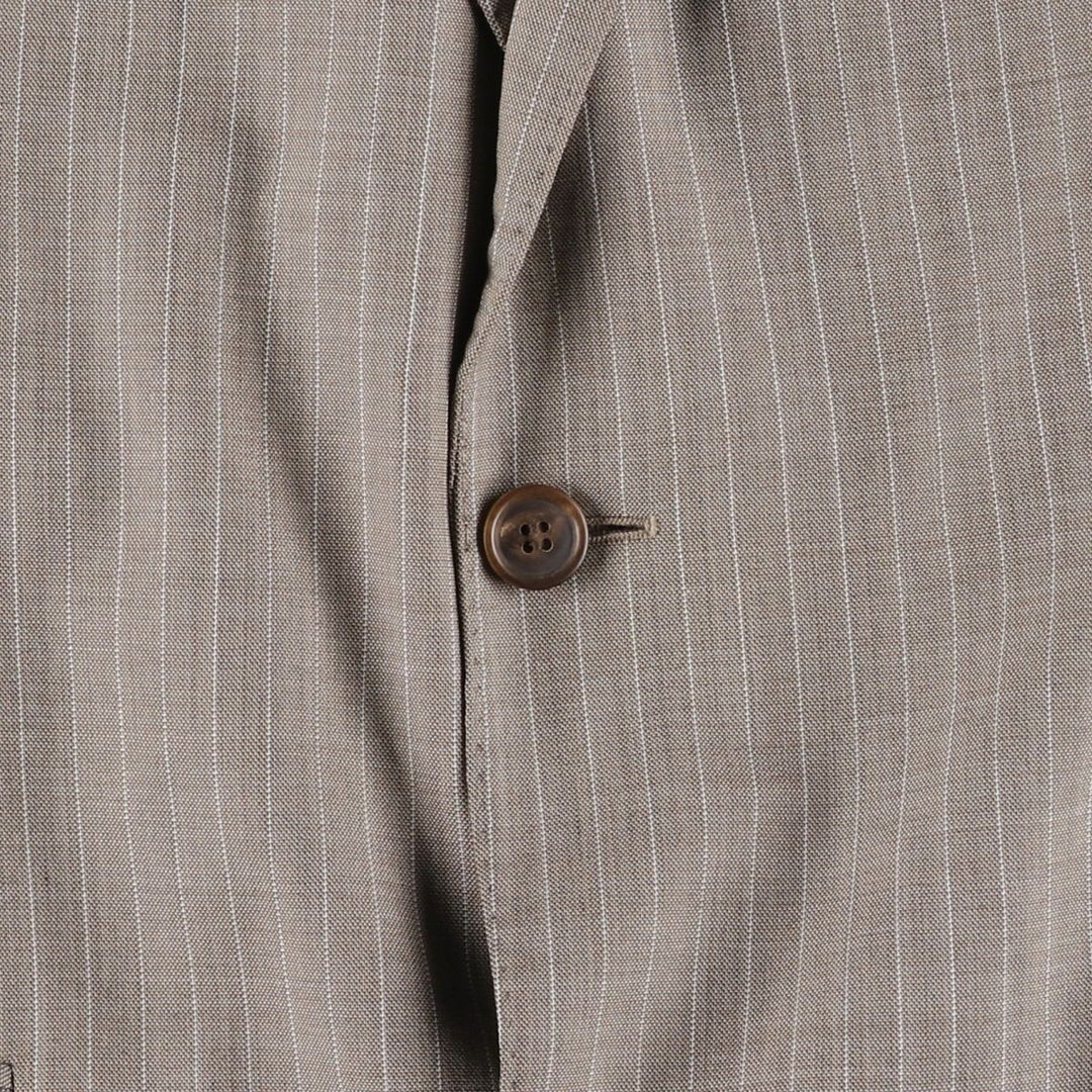 Hugo Boss Stripe Pattern Wool Tailored Jacket, Men's Size XL (approx.) wool Beige type Vintage Second Hand