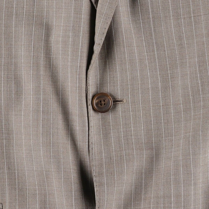 Hugo Boss Stripe Pattern Wool Tailored Jacket, Men's Size XL (approx.) wool Beige type Vintage Second Hand