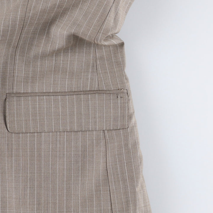 Hugo Boss Stripe Pattern Wool Tailored Jacket, Men's Size XL (approx.) wool Beige type Vintage Second Hand