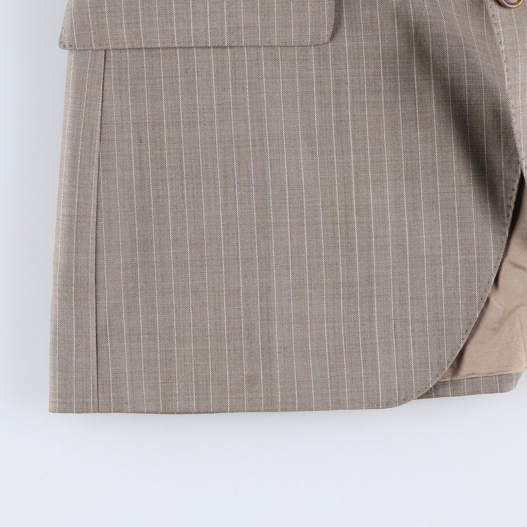 Hugo Boss Stripe Pattern Wool Tailored Jacket, Men's Size XL (approx.) wool Beige type Vintage Second Hand