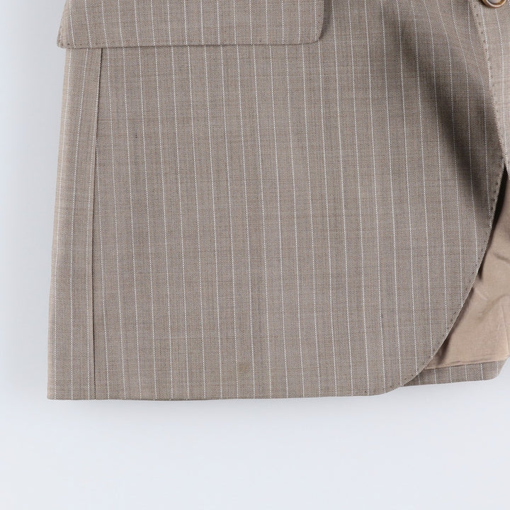 Hugo Boss Stripe Pattern Wool Tailored Jacket, Men's Size XL (approx.) wool Beige type Vintage Second Hand