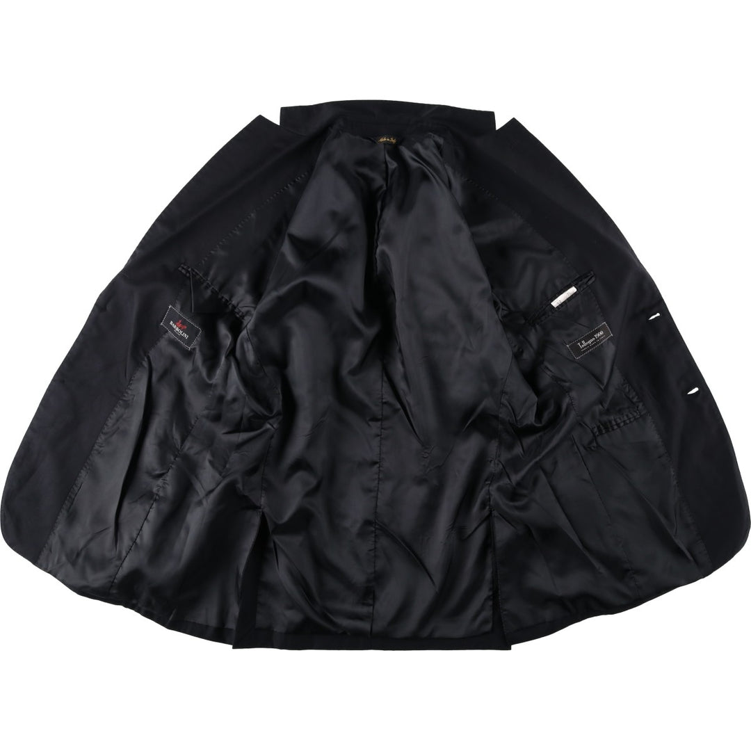 BARBOLINI Wool Tailored Jacket, Made in Italy, Men's Size M (approx.) wool black type Vintage Second Hand