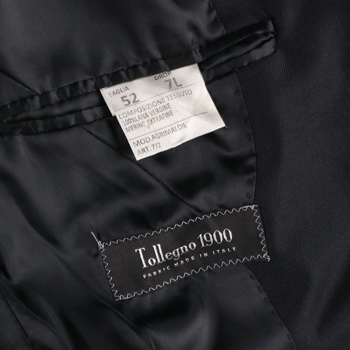 BARBOLINI Wool Tailored Jacket, Made in Italy, Men's Size M (approx.) wool black type Vintage Second Hand