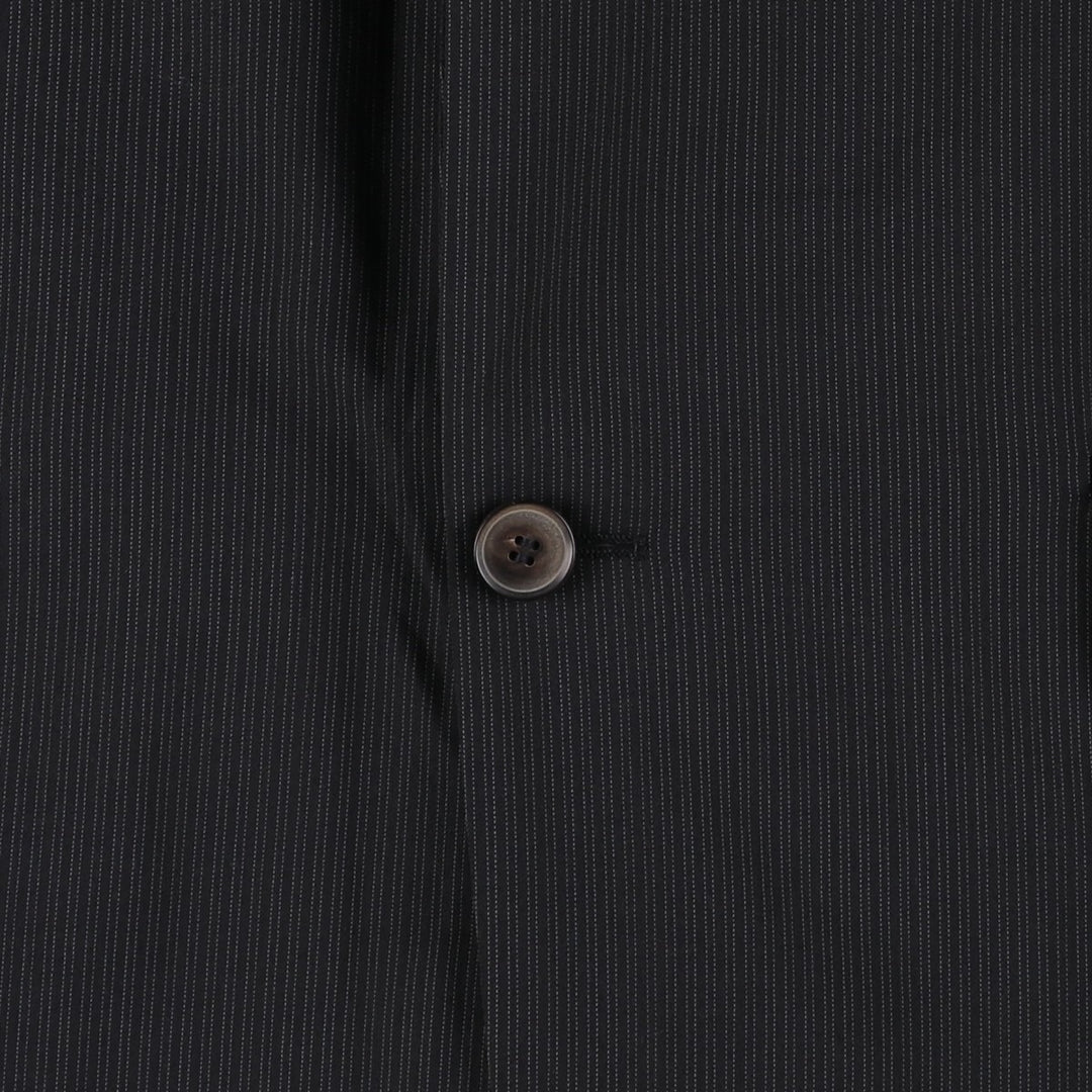 Hugo Boss Stripe Pattern Wool Tailored Jacket, Men's Size XL (approx.) wool navy blue type Vintage Second Hand